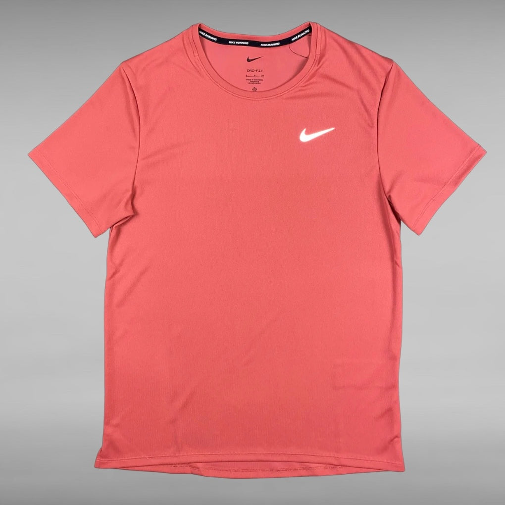 Nike miler t shirt red on sale