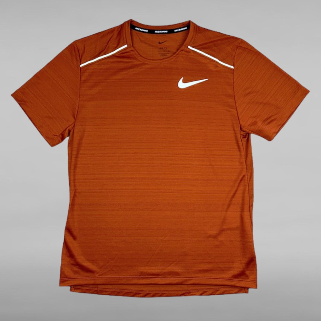 NIKE MILER 1.0 TSHIRT DARK RUSSET