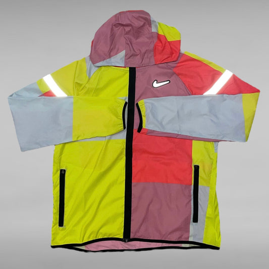 NIKE PATCHWORK WILD RUN JACKET - NEON/ PINK