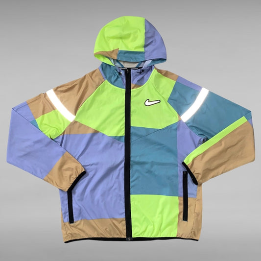 NIKE PATCHWORK WILD RUN JACKET - NEON