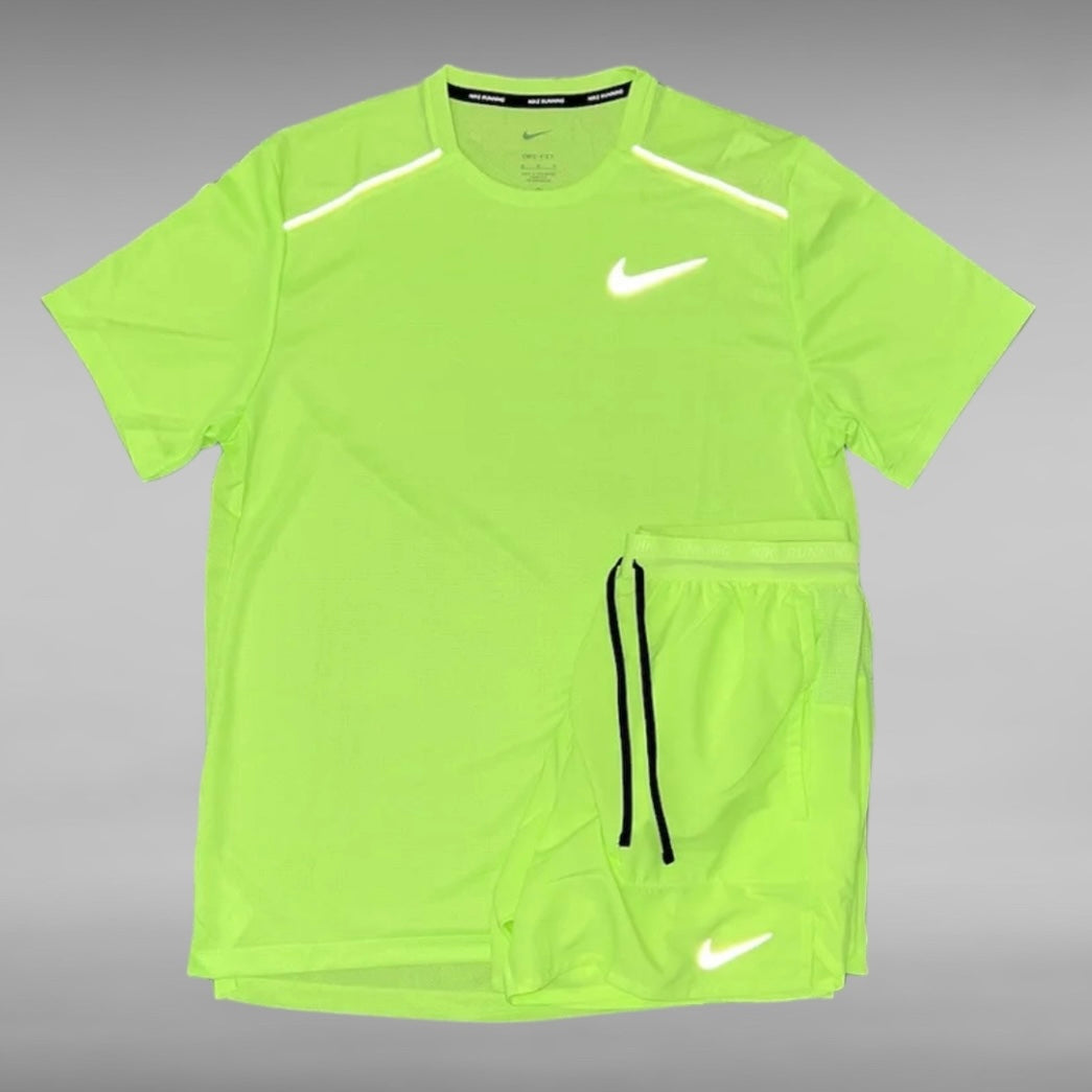 NIKE MILER REFLECTIVE SET - NEON GREEN